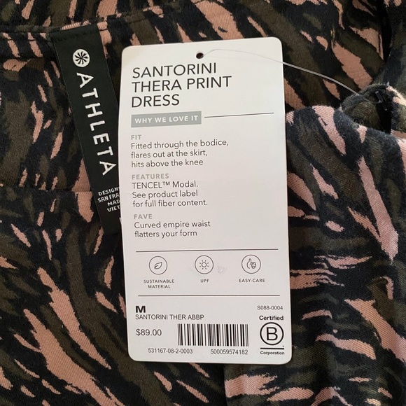 NEW Athleta Santorini Thera Printed Dress Medium - Picture 15 of 17